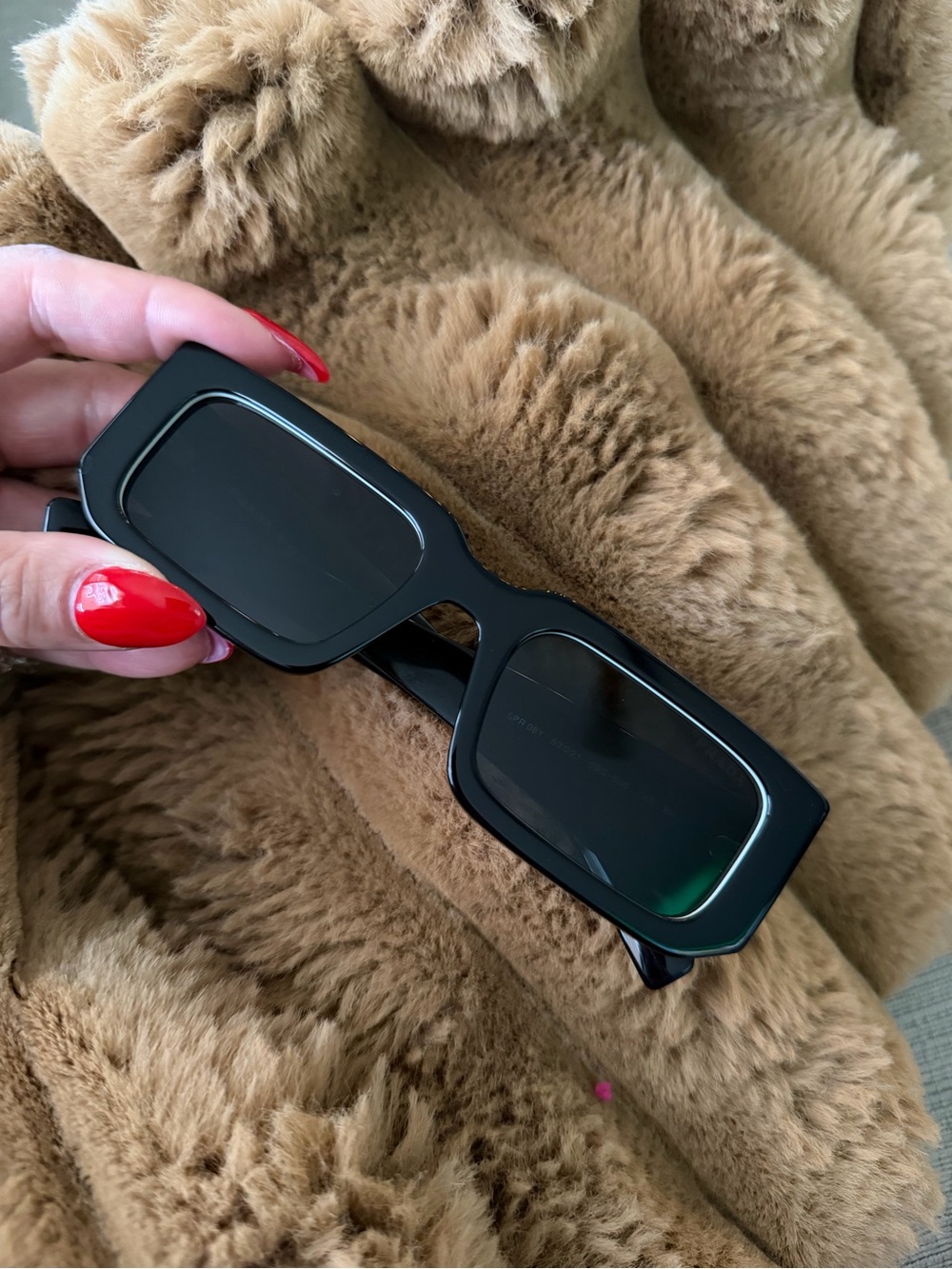 Prada Black Sunglasses Case with White Logo